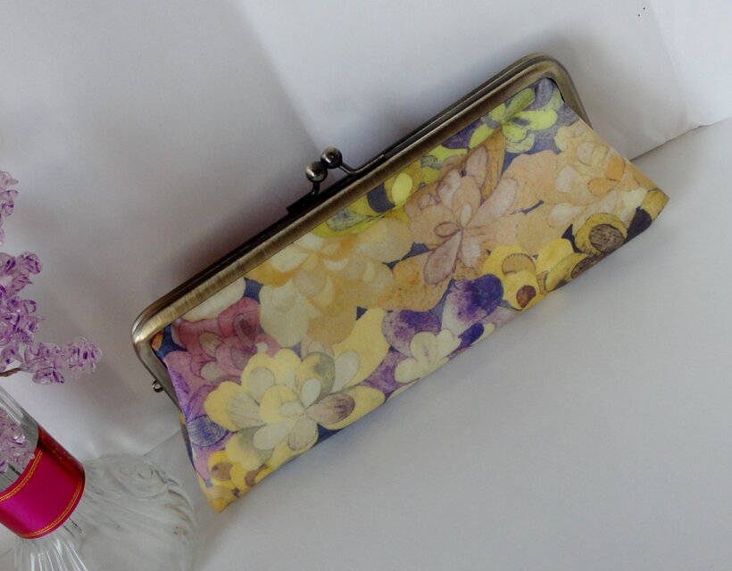 リバティ ビニコ エメラルドベイ（イエロー）　がま口ペンケース