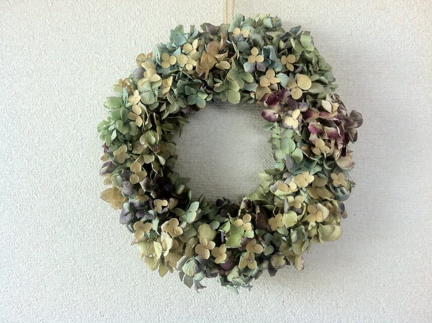 《送料無料》あじさいいっぱいのリース