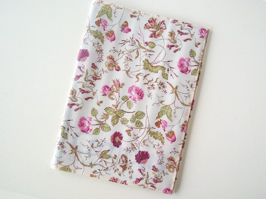 リバティ B5大学ノートカバー ガーデン ピンク バラ柄