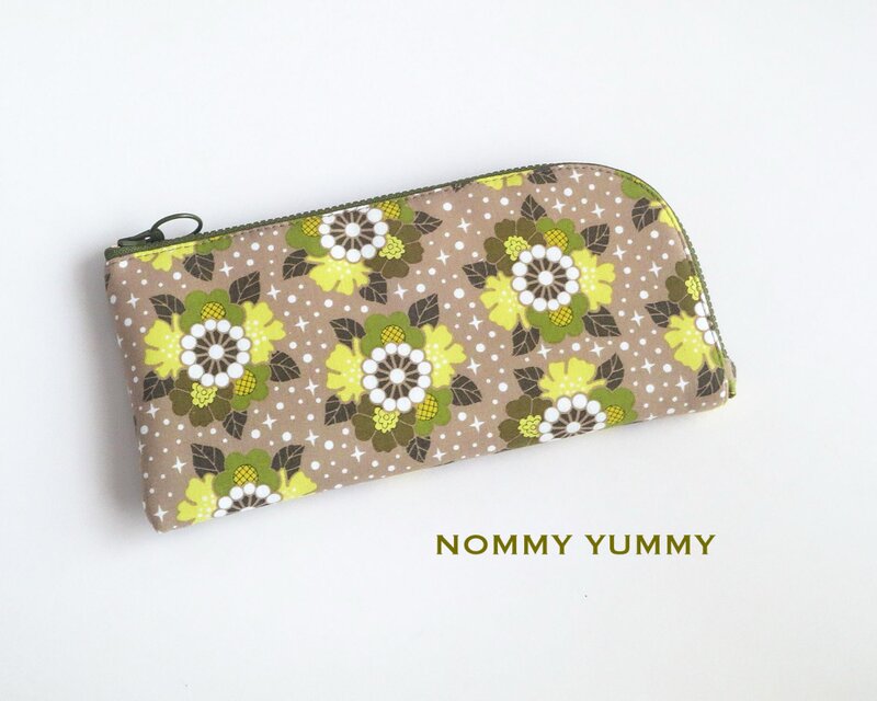 L字ファスナー長財布   Large Flowers Nature  ＊184＊