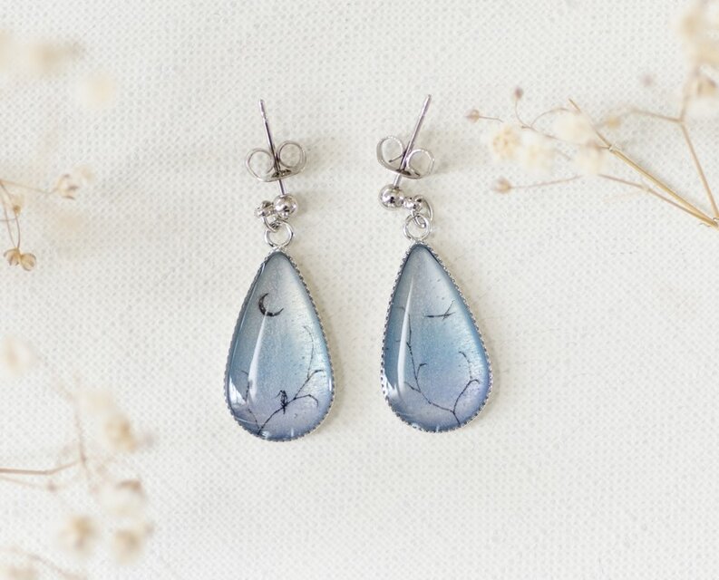 雫ピアス・イヤリング27/梢と鳥