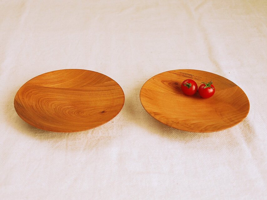木のお皿・器　欅（ケヤキ）材1　2皿セット