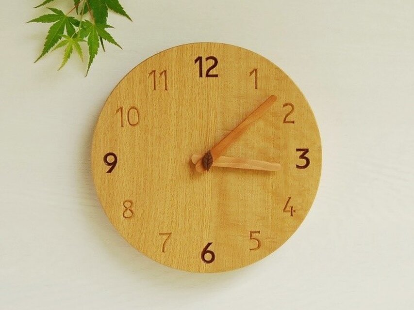 直径22cm 掛け時計 ｵｰｸ【1719】