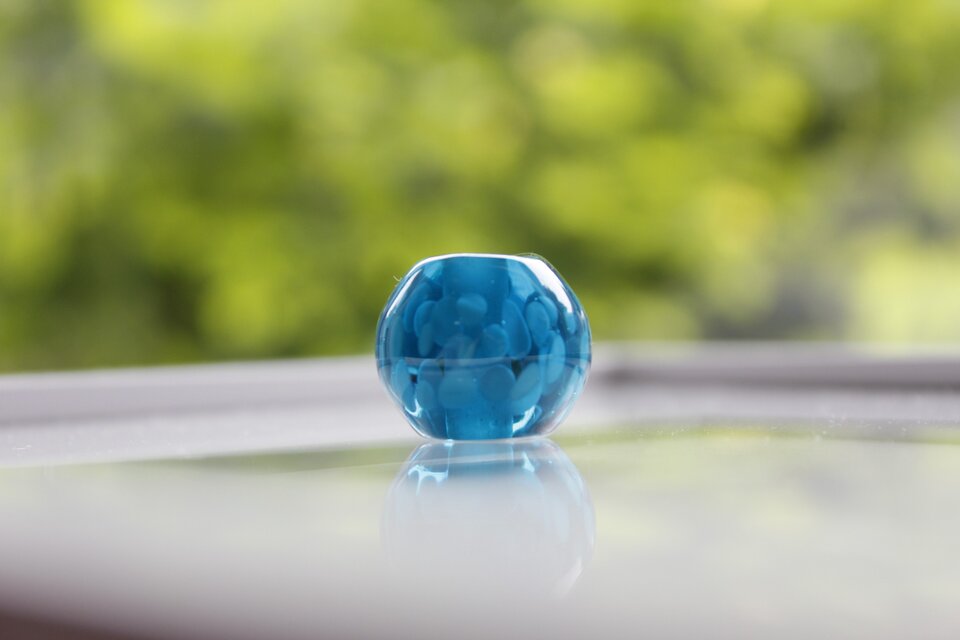 蜻蛉玉 〜浮き草〜 碧色〈2017-48（再出品）〉 | iichi 日々の暮らしを