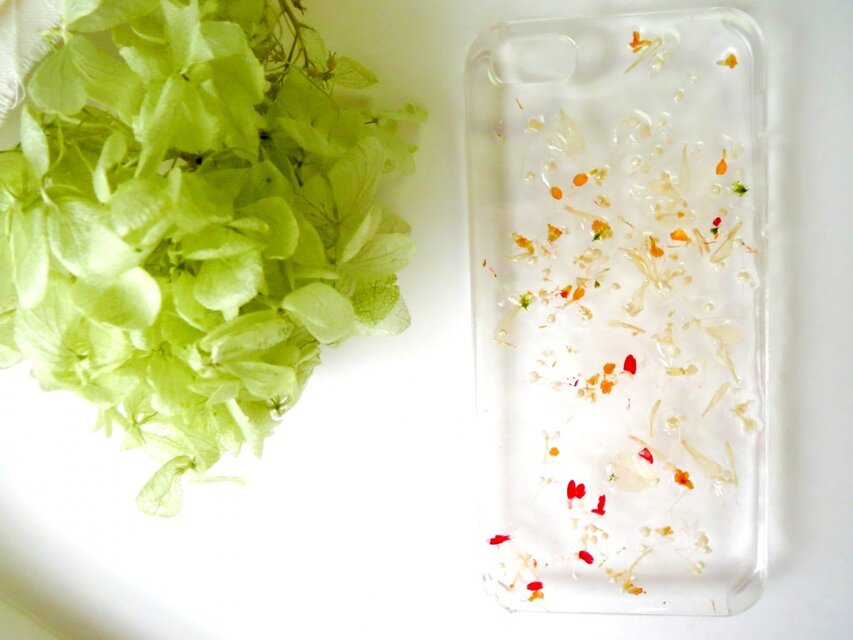 iPhone5【リアルフラワー】カラフルブーケ