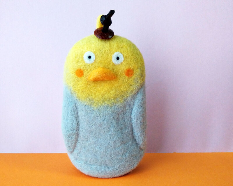 オカメちゃんインコのフェルト キーケース　CS0130