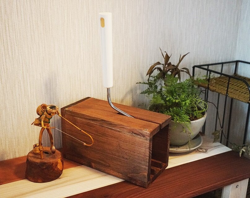 コロコロBOX・ダークブラウン（粘着カーペットクリーナー用木製BOX）