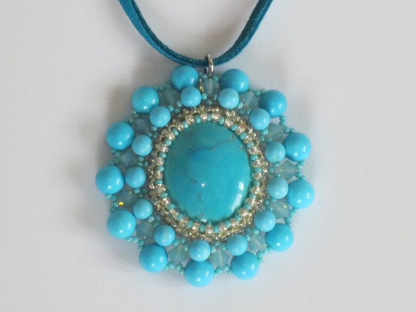 マグネサイトターコイズ　ペンダント