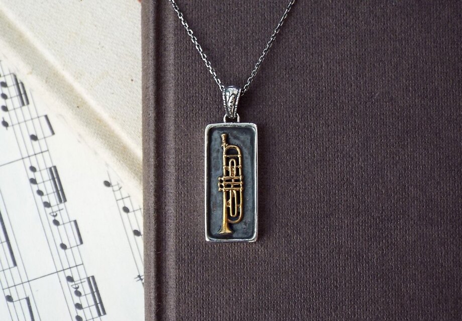 【一点物】トランペットモチーフネックレス