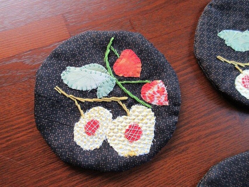 ホオズキのコースター　～５枚セット～