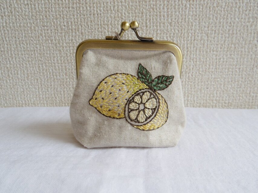 レモンのがま口