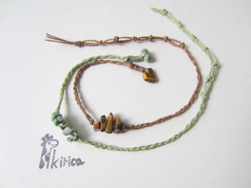 天然石のブレスレット＆アンクレットペア（限定数１）