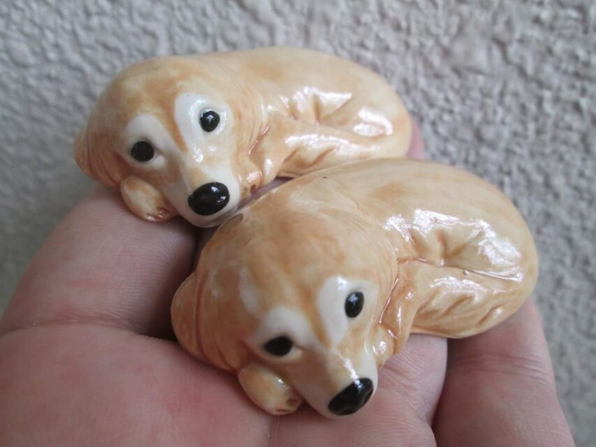 ご予約品＊ゴールデンレトリバーのペンダント・箸置き(2個)&MIX犬