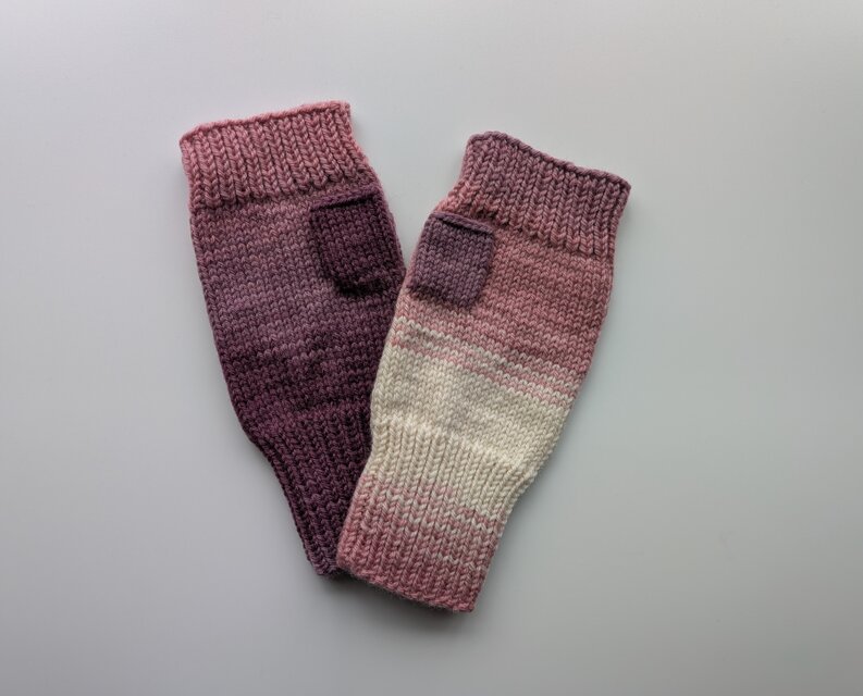 ハンドウォーマーグラデーション ダスティピンク