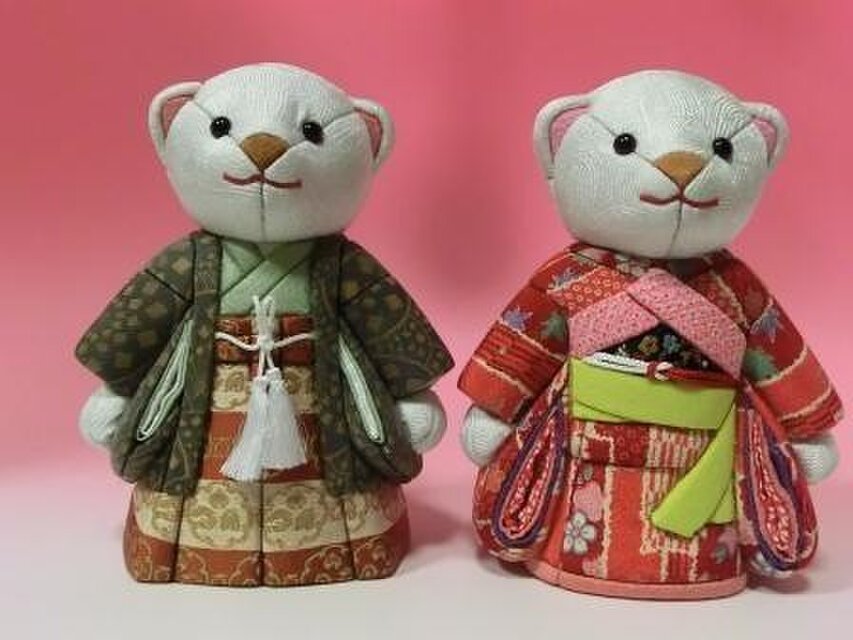 ウエルカムドール（クマの市松人形）