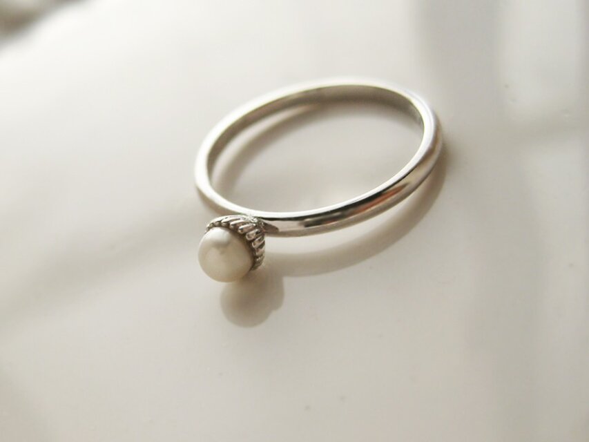 フローラピンキーリング(淡水パール)