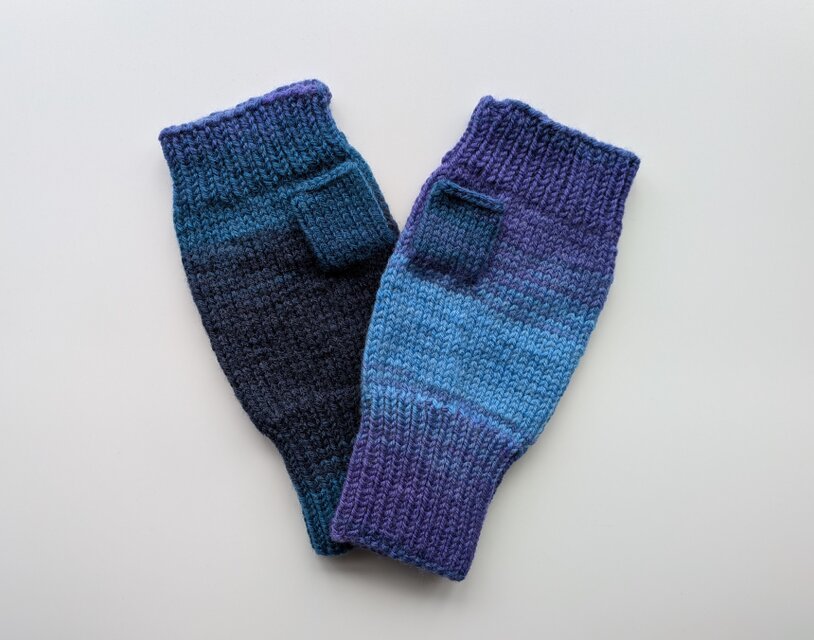 ハンドウォーマーグラデーション 深青