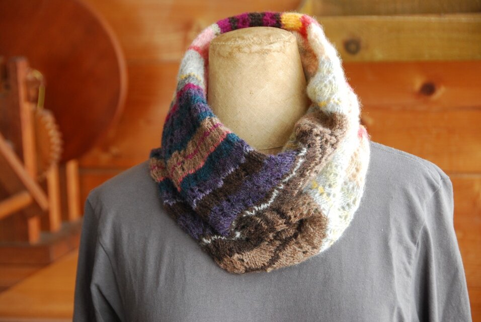 軽ふわ　ネックウォーマー　ミックスカラー