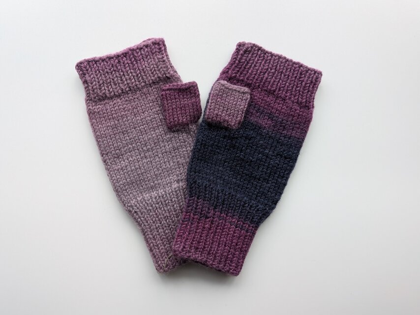 ハンドウォーマーグラデーション 紫