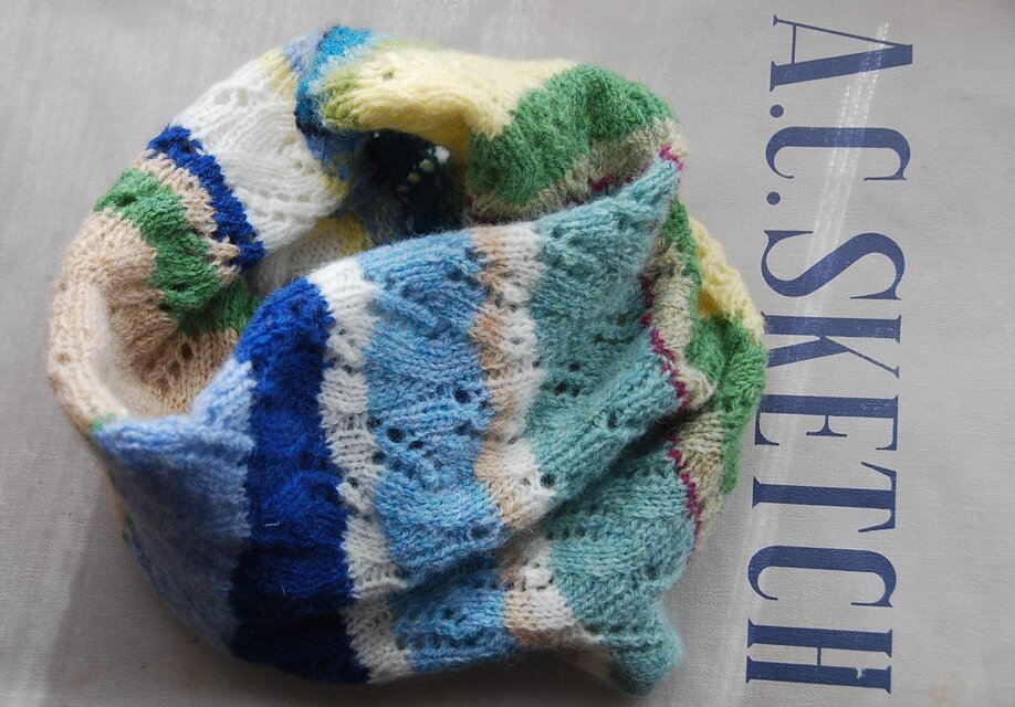 軽ふわ　ネックウォーマー　ミックスカラー