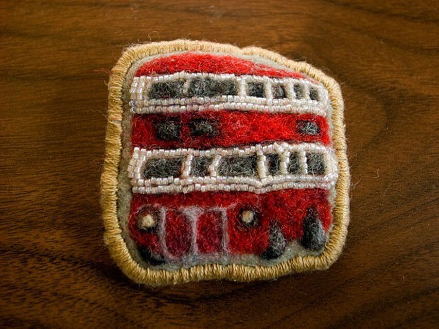 【展示品・オーダー品】ロンドンバスブローチ