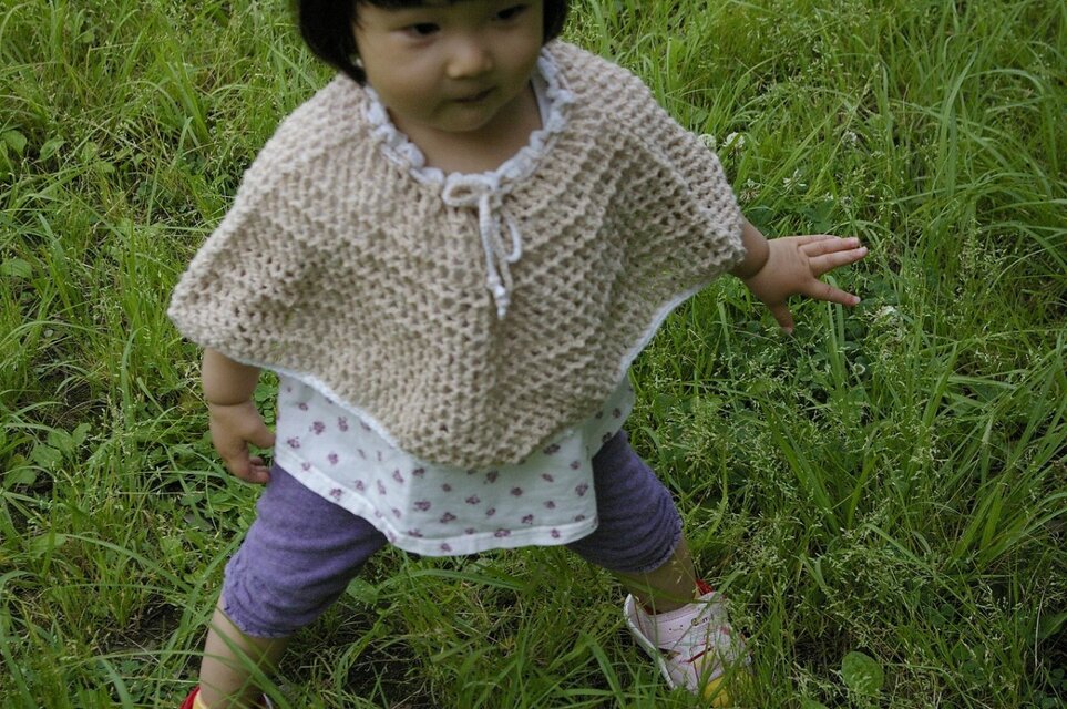 キッズ用サマーポンチョ【薄ピンク】