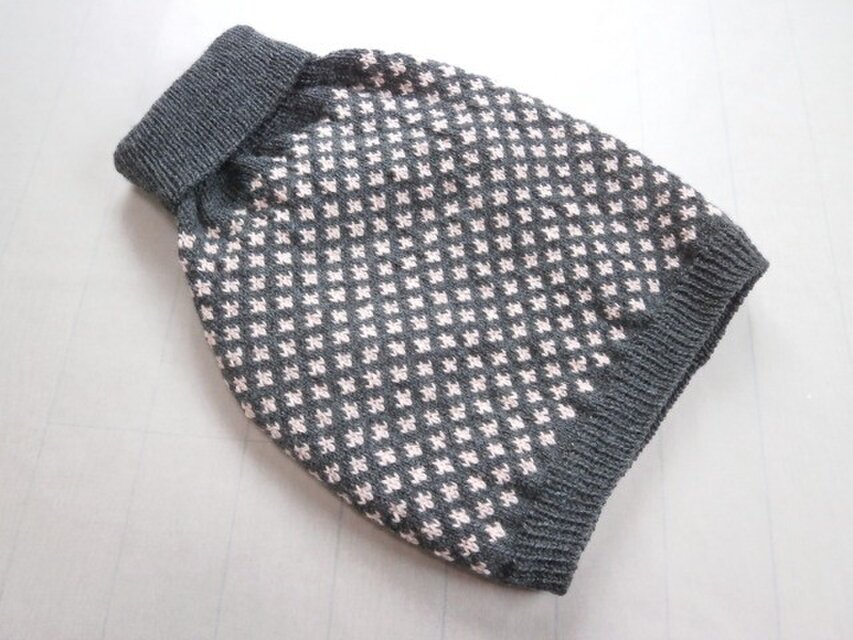 犬服　Ｓ様オーダーメイド品：洗濯機ＯＫドーベルマン用編み込みベスト