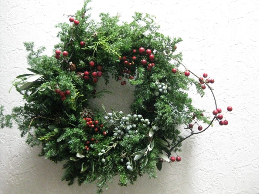 森のクリスマスwreath-サンキライⅡ