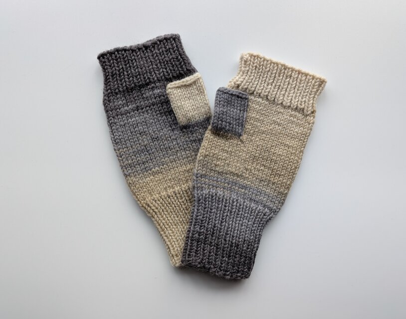 ハンドウォーマーグラデーション チャコールグレー