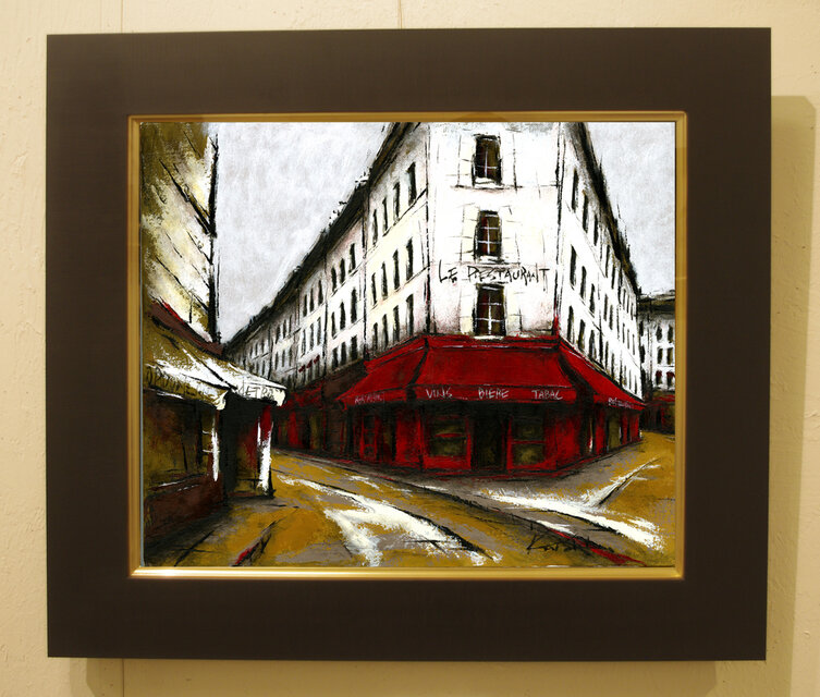 風景画 パリ 油絵「詩人たちの街 ２０１９」 | iichi 日々の暮らしを 