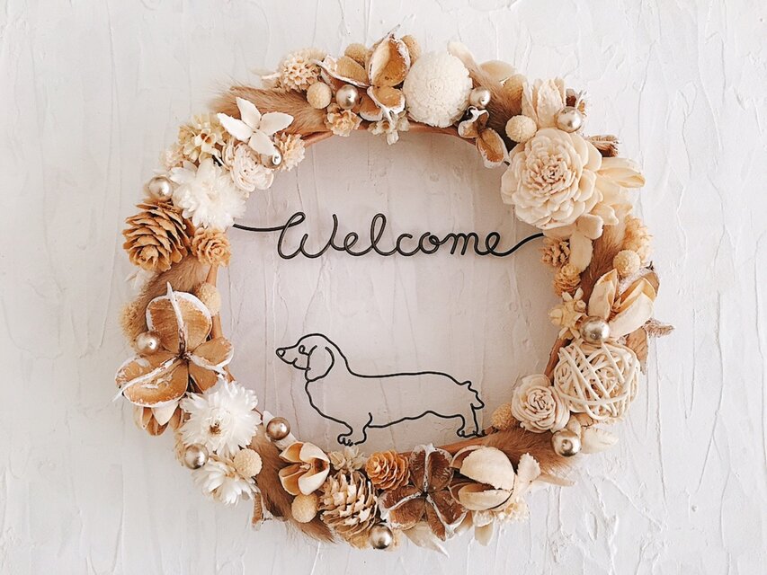 ダックスフンドのシャンパンリース