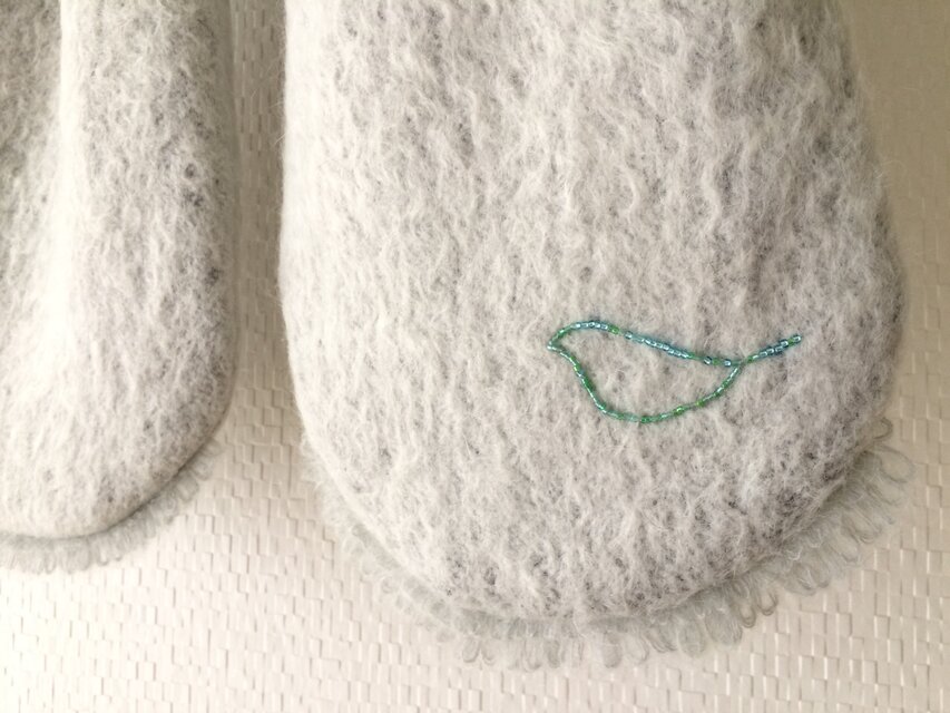 *SALE*上質モヘア混ウールフリンジマフラー