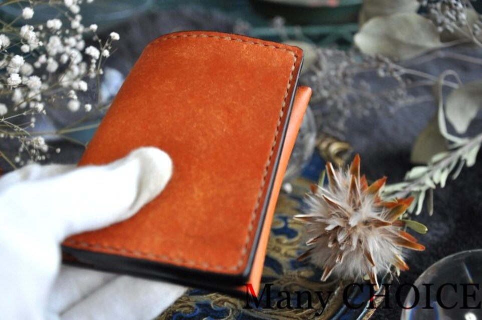 イタリアンレザー・革新のプエブロ・名刺入れ（コニャック）