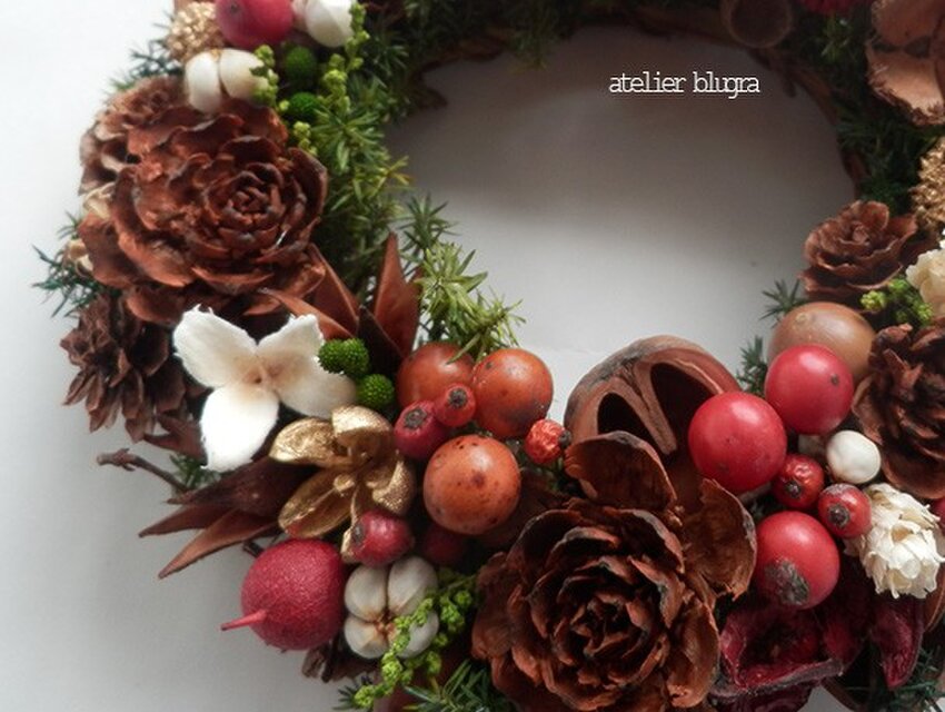 八ヶ岳〜(新作)里山の木の実Wreath4