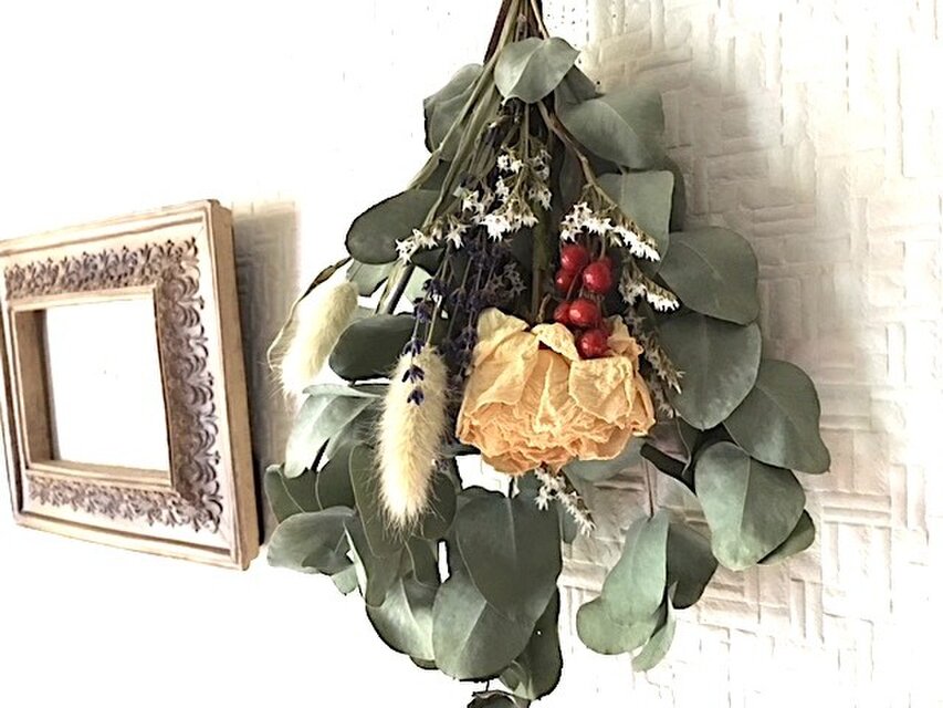 芍薬のナチュラルブーケ　ベージュ