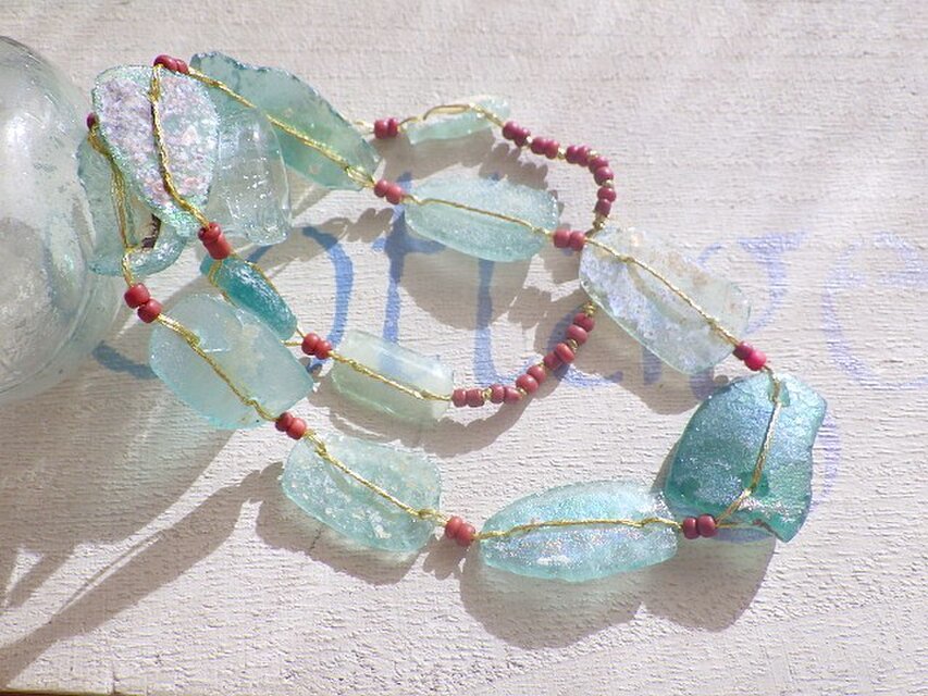 Ancient Romanglass Necklace　ローマングラスネックレス
