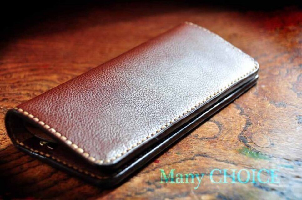 イタリアンオイルレザーアリゾナ・長財布（チョコ）