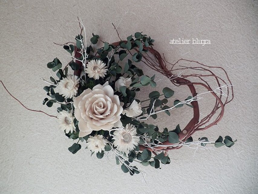 atelierBLUGRA八ヶ岳〜ユーカリとソラフラワーのWreath001