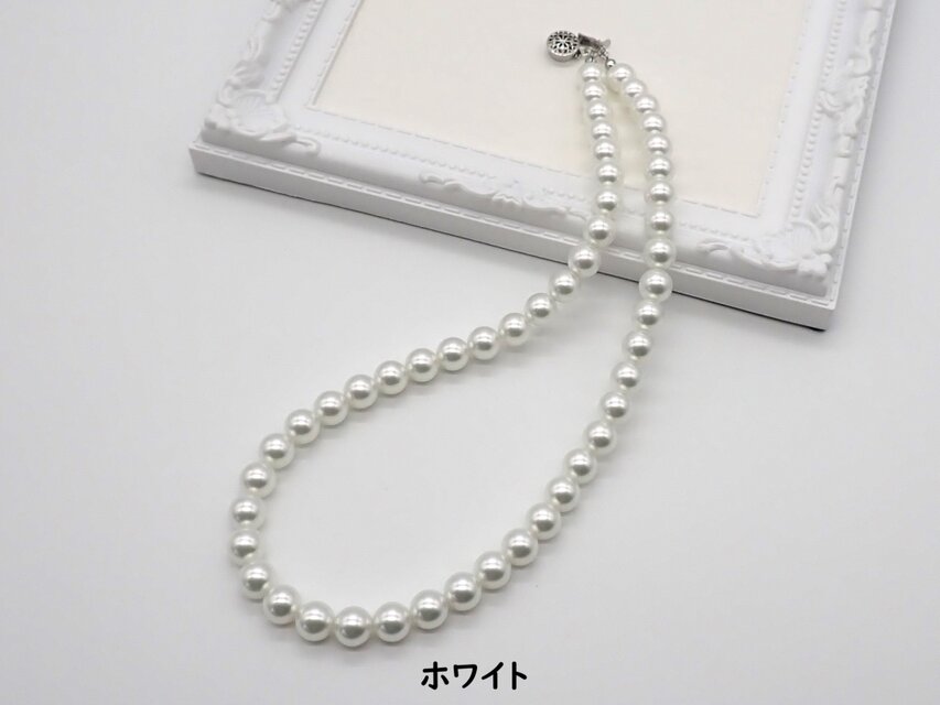 パールネックレス①【ホワイト・ナチュラル・クリーム】 | iichi