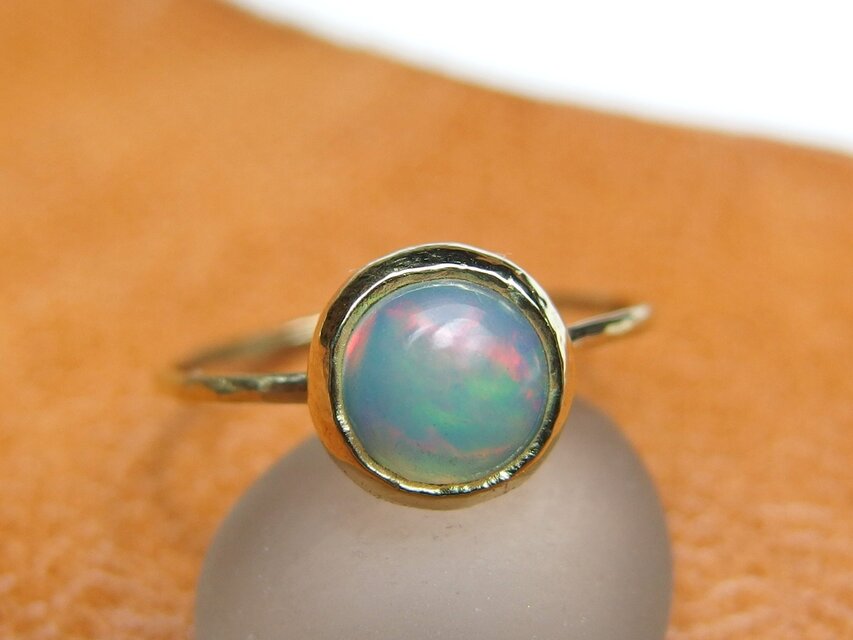 オパール真鍮リング10号　【brass】
