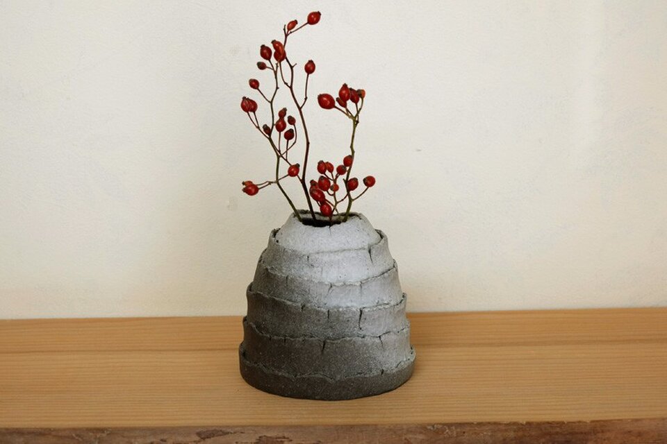 黒陶一輪差 (風化文様1)