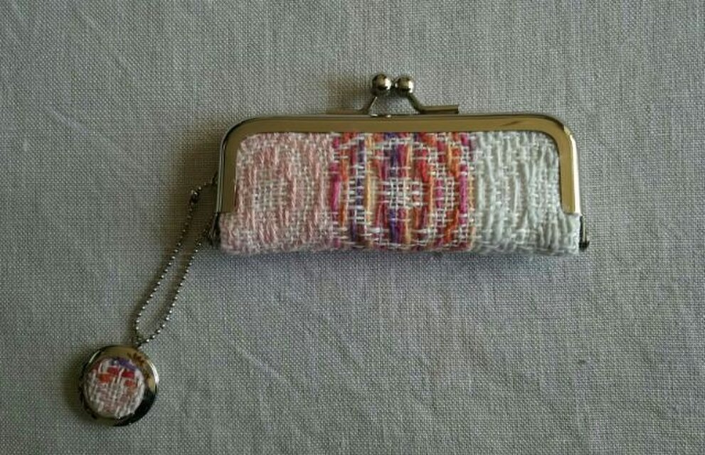 手織り印鑑ケースⅢ　ピンク