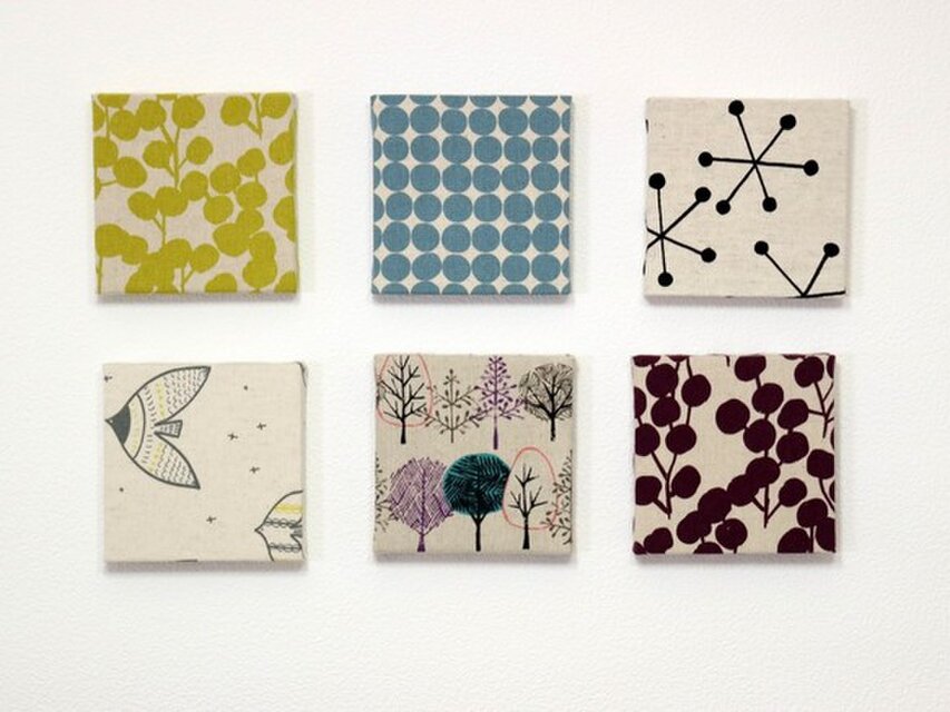 送料無料】12x12cmちいさなファブリックパネル【リネンツリー