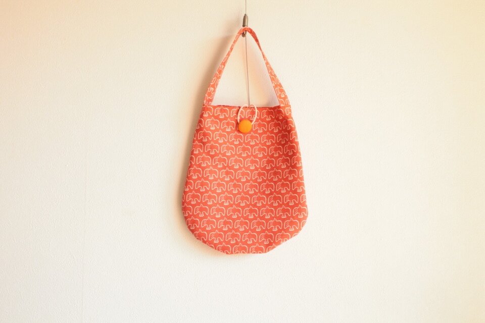 ☆しずく型ミニバッグ☆　オレンジバード♪