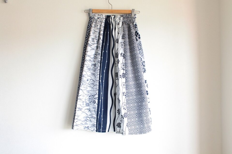 ☆浴衣スカート☆　パッチワーク８枚♪