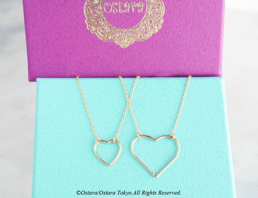 【14KGF】Necklace, -14KGF Open Heart(S)-