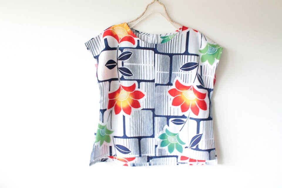 ☆浴衣ブラウス♪　クレマチス☆