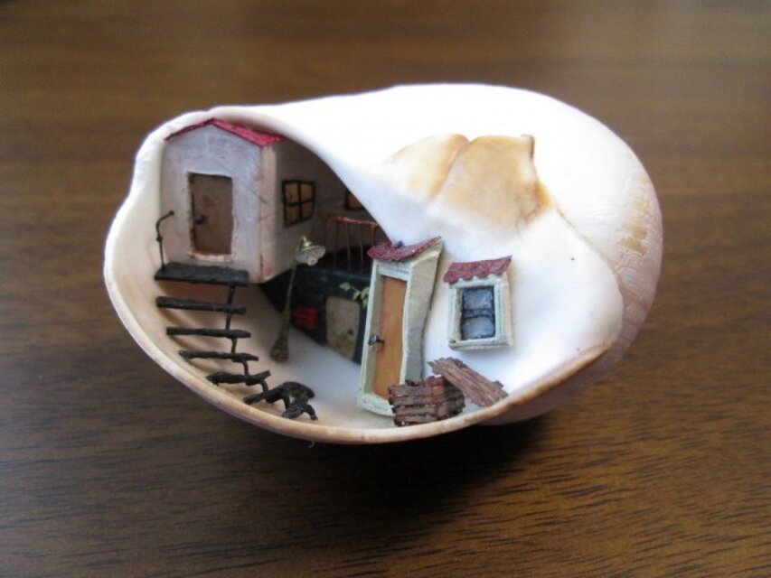 貝がら　ミニチュア　街角