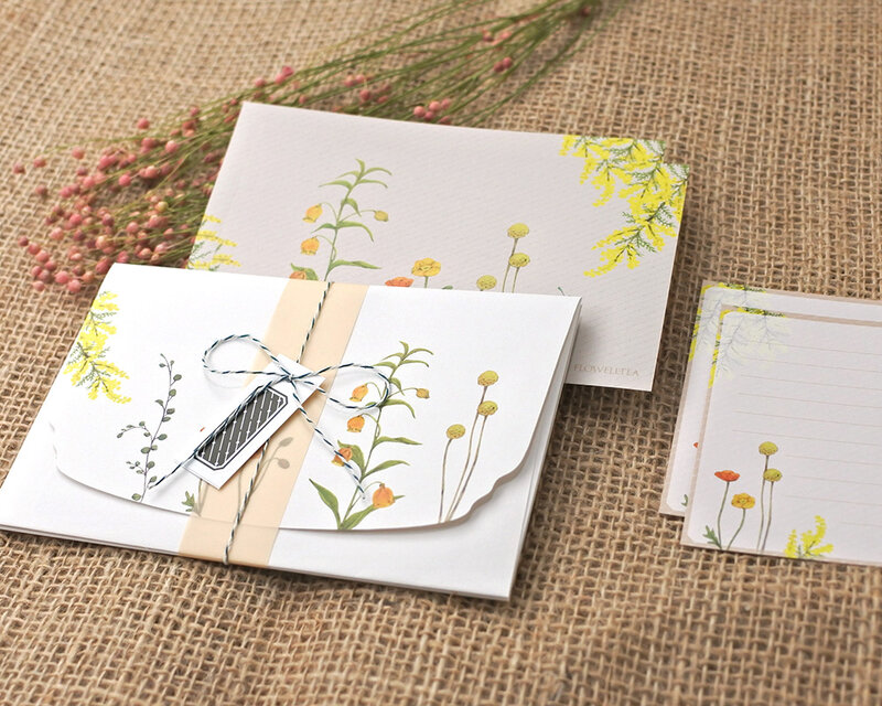 黄色い花たちのレターセット