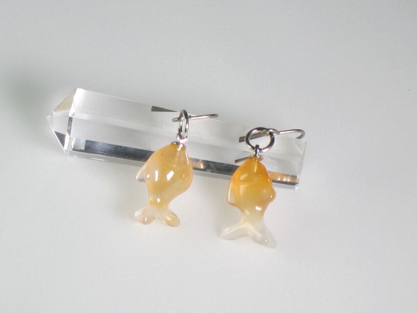 金余瑪瑙　美々和’sピアスイヤリング 夏まつり